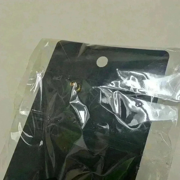 Vintage goldtone with rhinestone gems  earrings - Picture 6 of 7